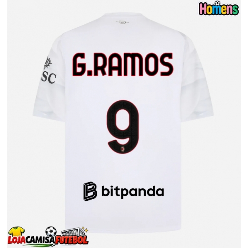 Camisa de Futebol AC Milan Goncalo Ramos #9 Equipamento Secundário 2026-27 Manga Curta